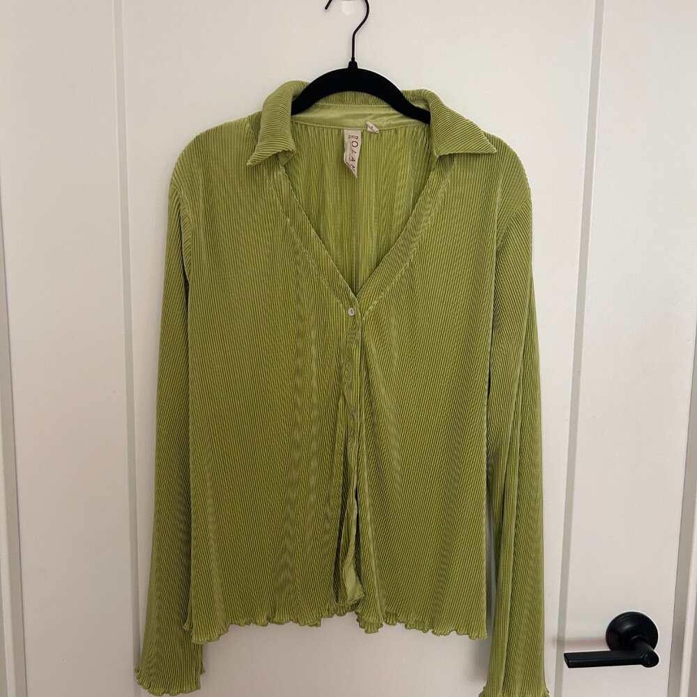 Anthropologie Dolan Button Down With Long, Flare … - image 3